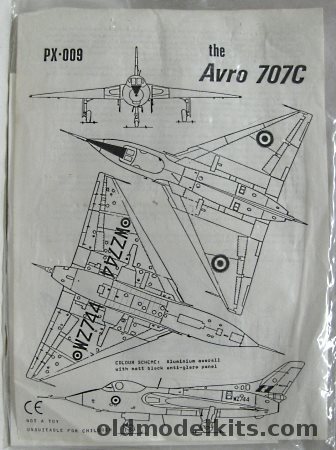 Maintrack 1/72 Avro 707C - Bagged, PX-009 plastic model kit